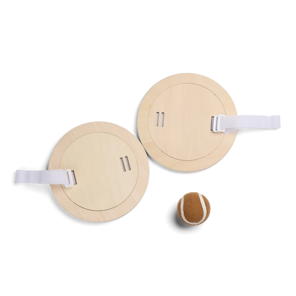 Holz, Holzpaddel, Ball, Spielzeug, Rund, holz, waage, kugellager, laufsport, kurzball-throwing, Holz-Paddel, Laufball, Tastsport, Schlägerball, Wackelball