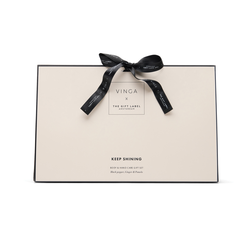 Box, Gift set, Beige, Schwarzes Band, Keep Shining, Geschenkset, Körperpflege, Handpflege, Damen, Box mit Geschenkband, Geschenkset, Körperpflege, Handpflege, Box, Schachtel