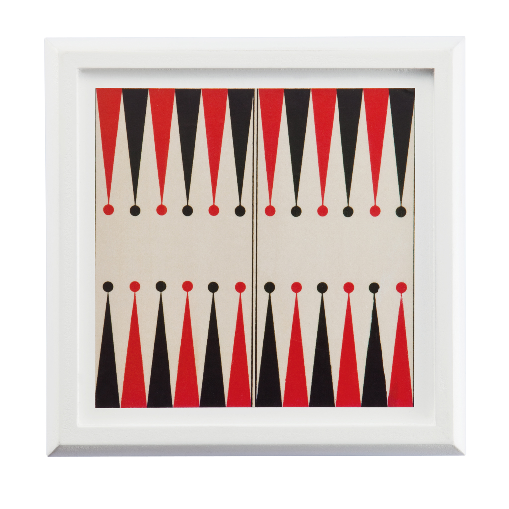 Backgammon, Spielbrett, Holzrahmen, Rot Schwarz, Darts-Design, backgammon, Brettspiel, Spiel, Steine, Geometrisch, backgammon, Spielbrett, rot schwarz, Geometrisch, zweigeteilt