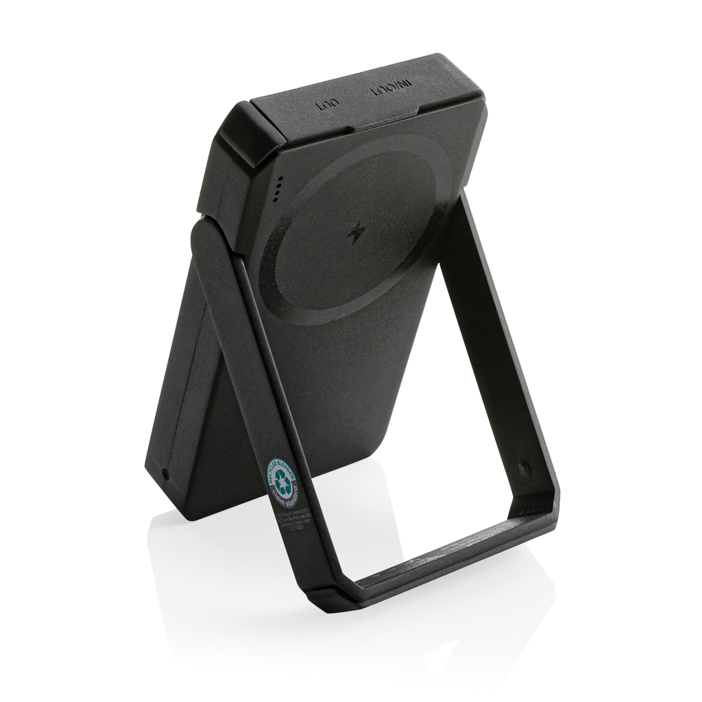 Elektronik, Sprecher, Wireless charger, Phone stand, Foldable, Schwarz, KreisrundePad, drahtloser ladegerät,  faltbarer ständer, schwarz, magnetisch, induktionsladegerät