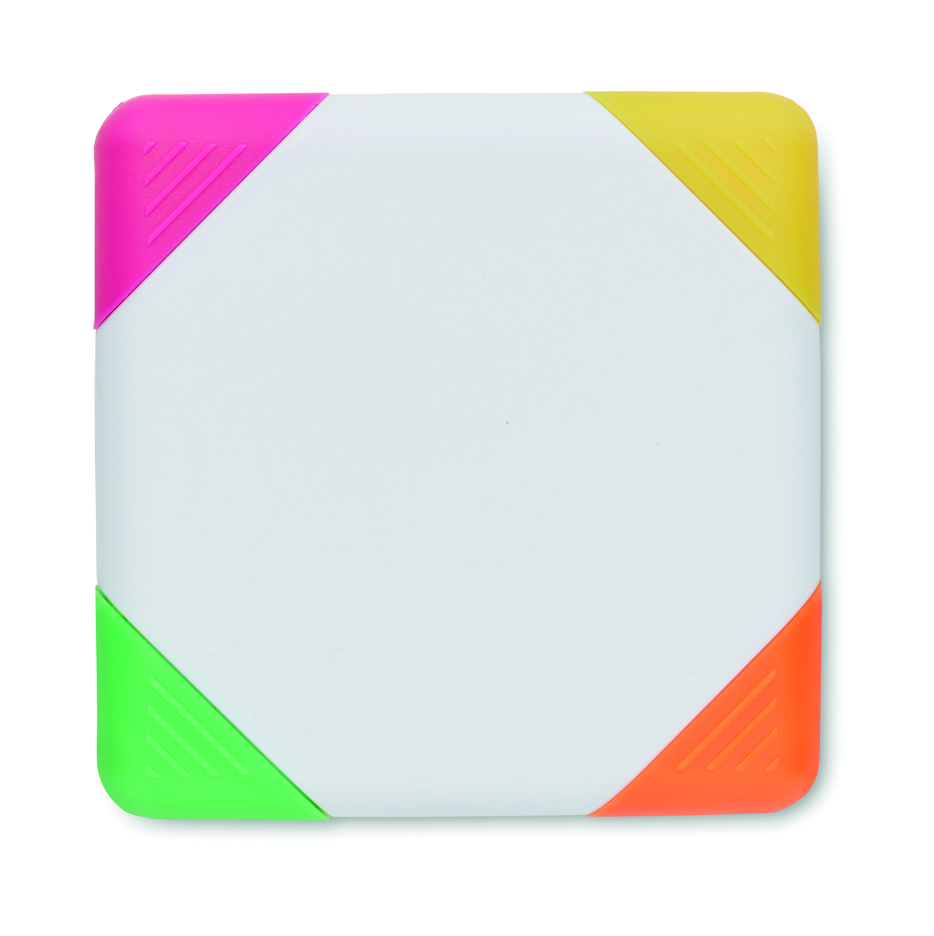 Squarees panel, Farbfeld, Neon-Ecken, Weißes Zentrum, Geometrisches Design