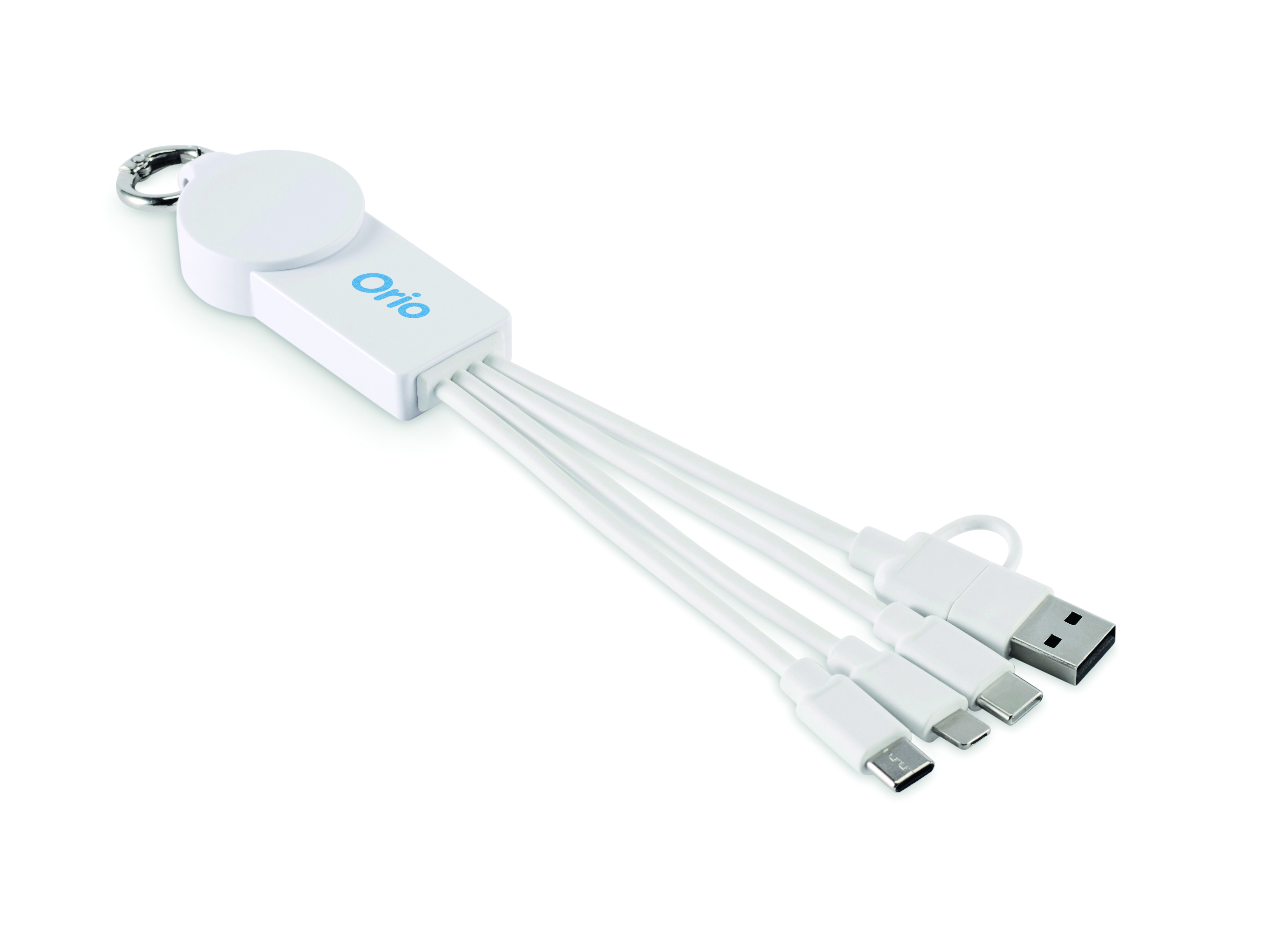 USB Hub,  Ladekabel,  weißer Adapter,  Multi-Port,  Gadget-Schlüsselanhänger, usb hub, Lade-Ring, weiß, Mehrfachkabel, Schlüsselanhänger-Zubehör