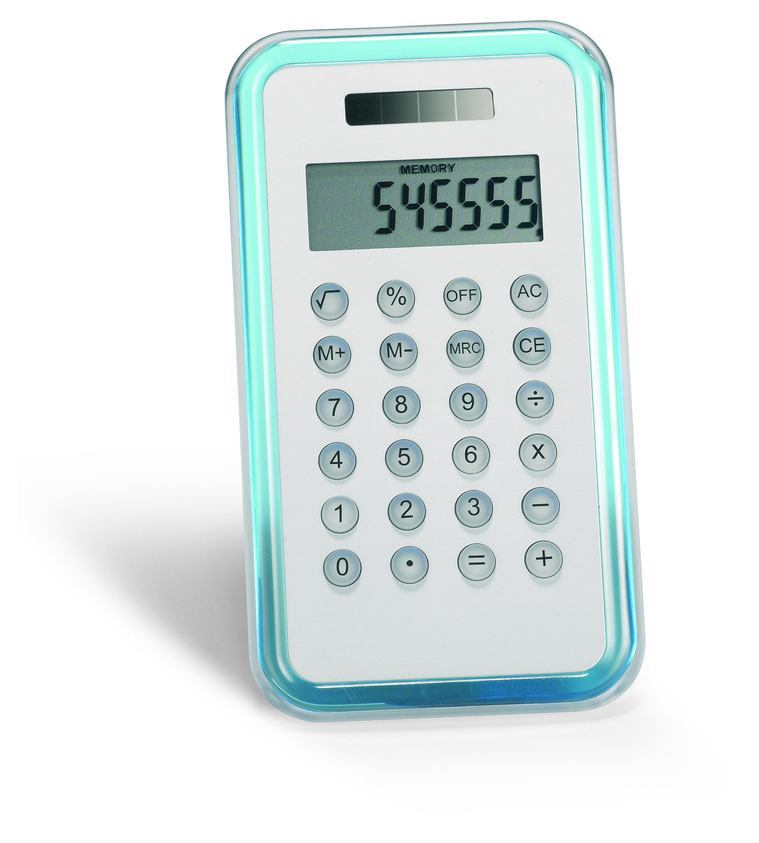 Taschenrechner, Digitalkalkulator, Tastatur, LED-Ring, Digitaldisplay, Taschenrechner, Kalkulator, Elektronik, Digitale Anzeige, Tastatur, Taschenrechner, Mini-Rechner, Tastenrechner, LCD-Display, Metall-Gehäuse