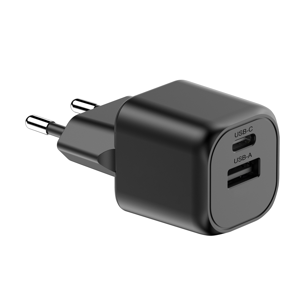 Adapter, Elektronik, Stecker, USB-C, USB-A, Ladeadapter, Netzteil, Kompakt, USB-C-Adapter, USB-A-Anschluss, Ladegerät-Block, Dual-Port, Steckadapter, Ladeadapter, USB-C, USB-A, Netzteil, Stecker