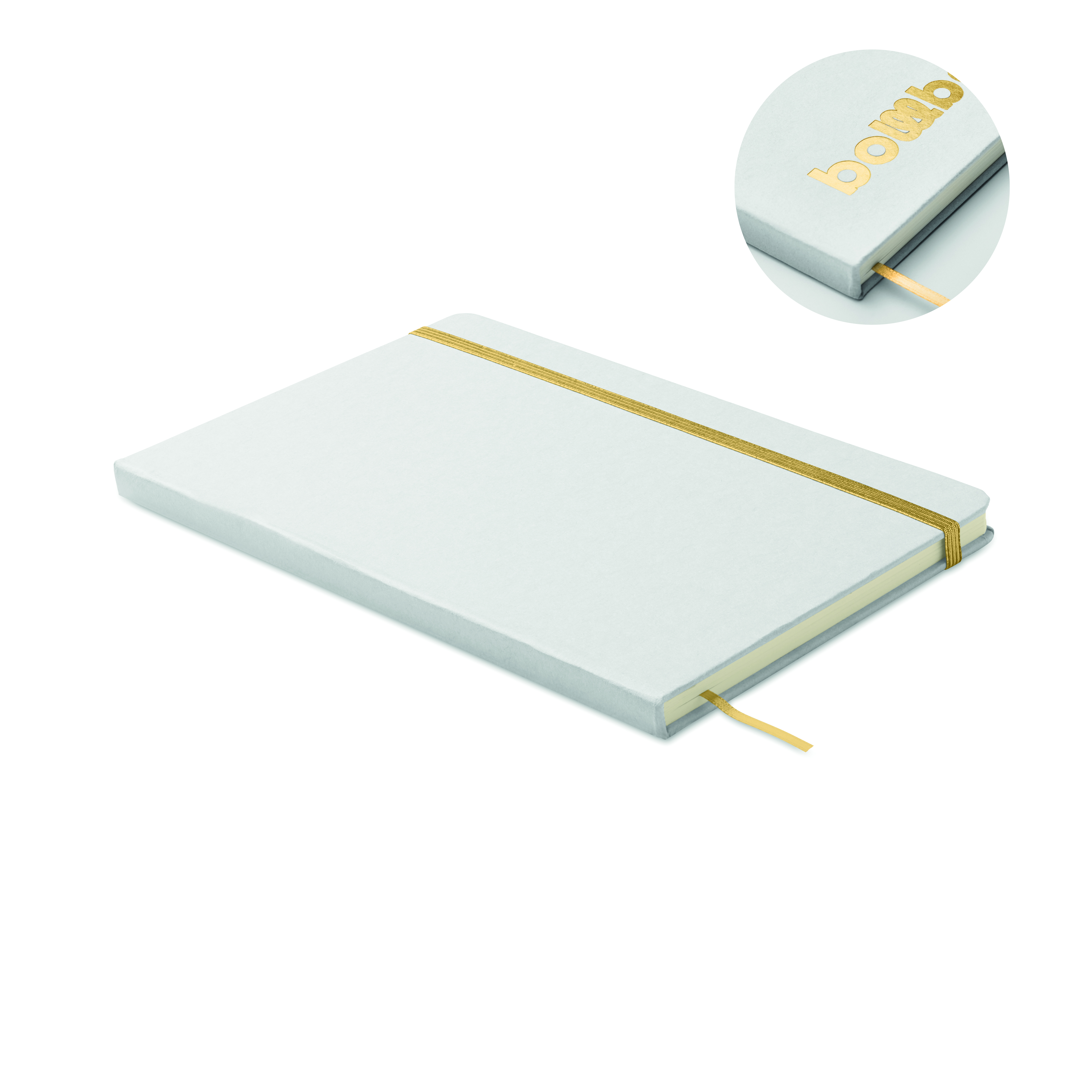 Notizbuch, Journal, Notizheft, Gelebter Einband, Goldene Gummiaband, Notizbuch, Notizheft, Gummiband, Goldband, White notebook, Notizbuch, Notizbuch mit Gummiband, Lederfreier Einband, Goldenes Band, A5
