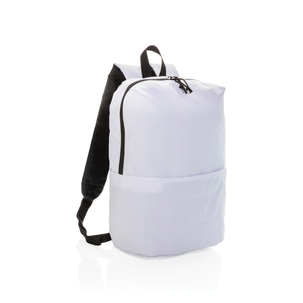 Rucksack, Rucksack, Klein, Rucksack aus Nylon, Schultertragegurt, Rucksack, Backpack, Kunststoff, Weiß, Schwarz, Rucksack, Rucksack, Kompakt, Weiß, Gepäcktasche, Rucksack, Rucksack-Backpack, Weiß, Kunstfaser, Korpus-Fronttasche