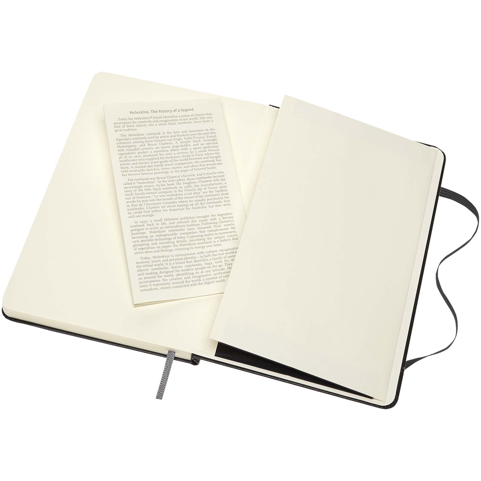 Notizbuch, Spiralbindung, Whitebook, Schwarz cover, Lesezeichen