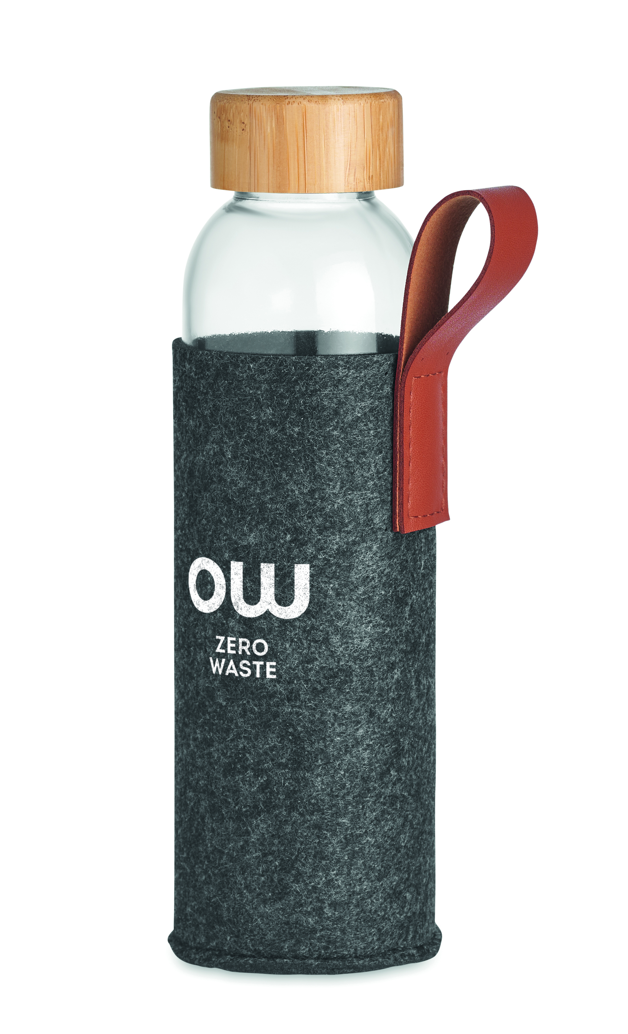 Trinkflasche, Glasflasche, Holzdeckel, Korkdeckel, Zero Waste
