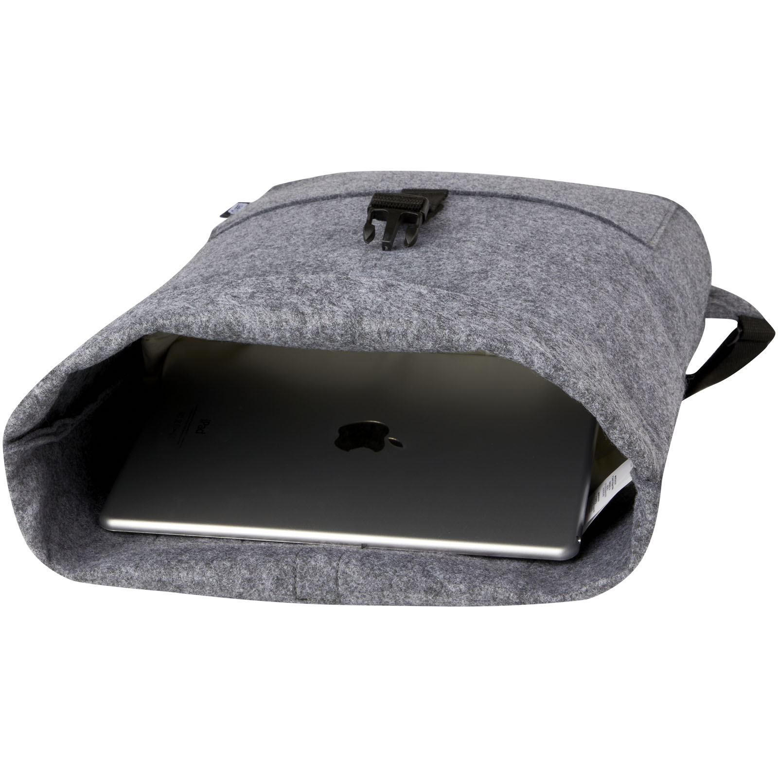 Tasche, Laptopfach, Grau, Schultertasche, Fleece