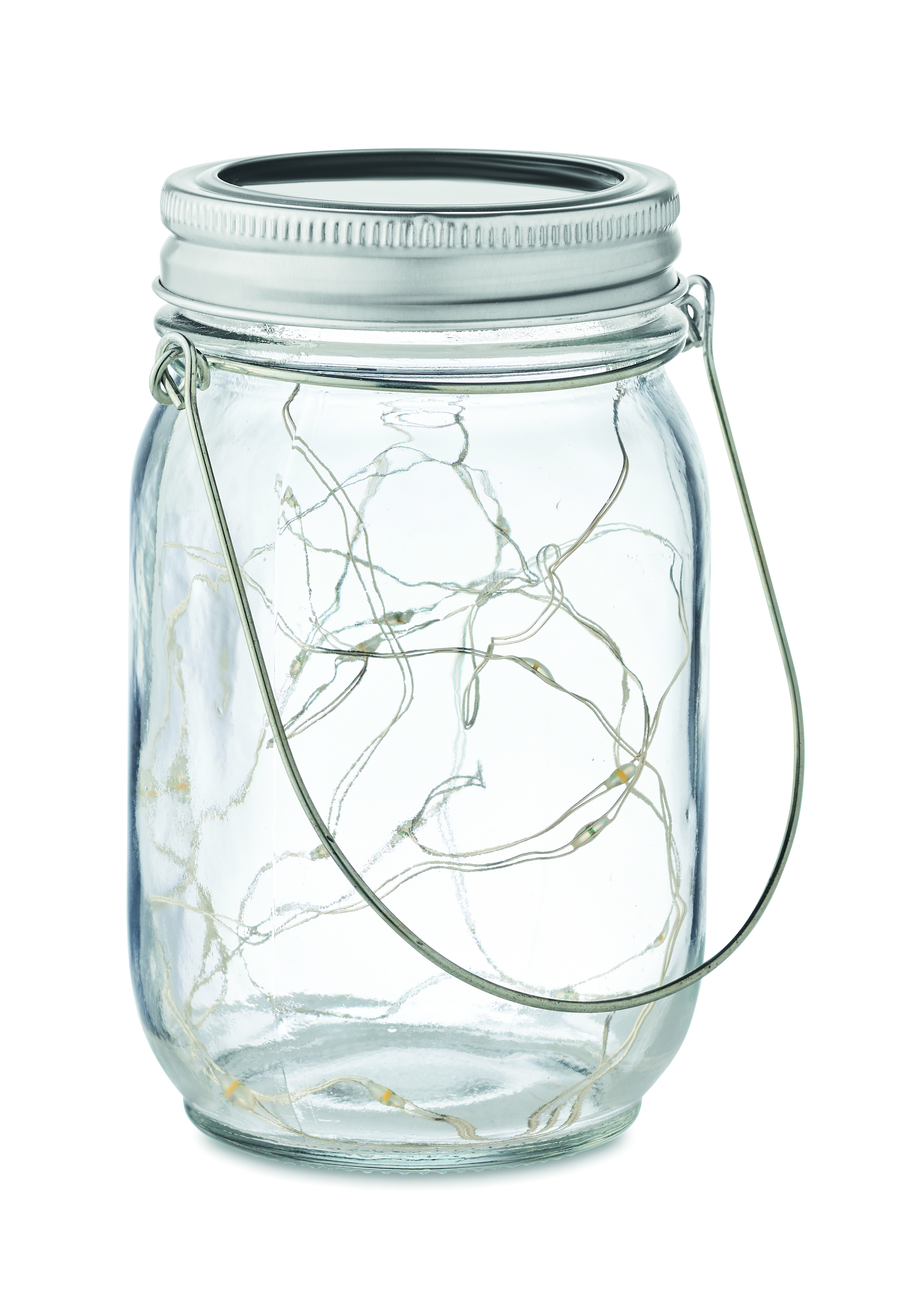 Glasgefäß, Jar, Lichtkette, Korken, Metallverschluss