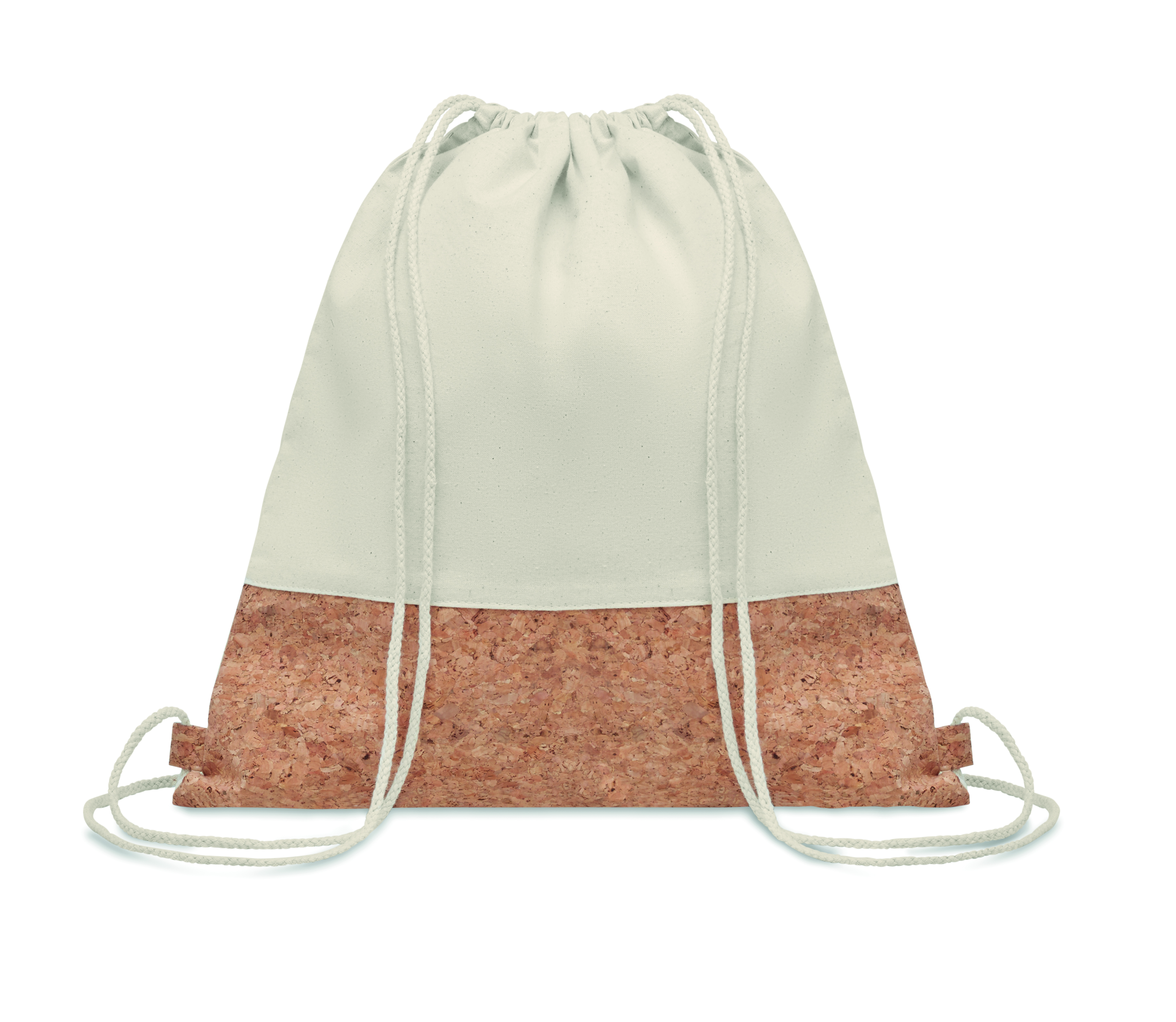 Rucksack, Drawstring bag, Korkboden, Naturfarben, Zwei-Ton-Design