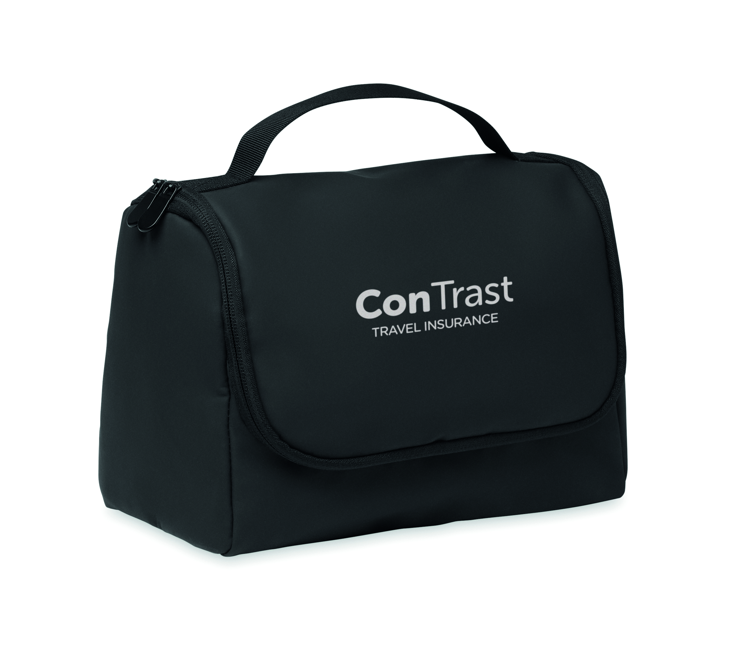 Reisetasche, Kulturtasche, Schwarz, Zwecktasche, Drucklogo, Reiseetasche, Koffer