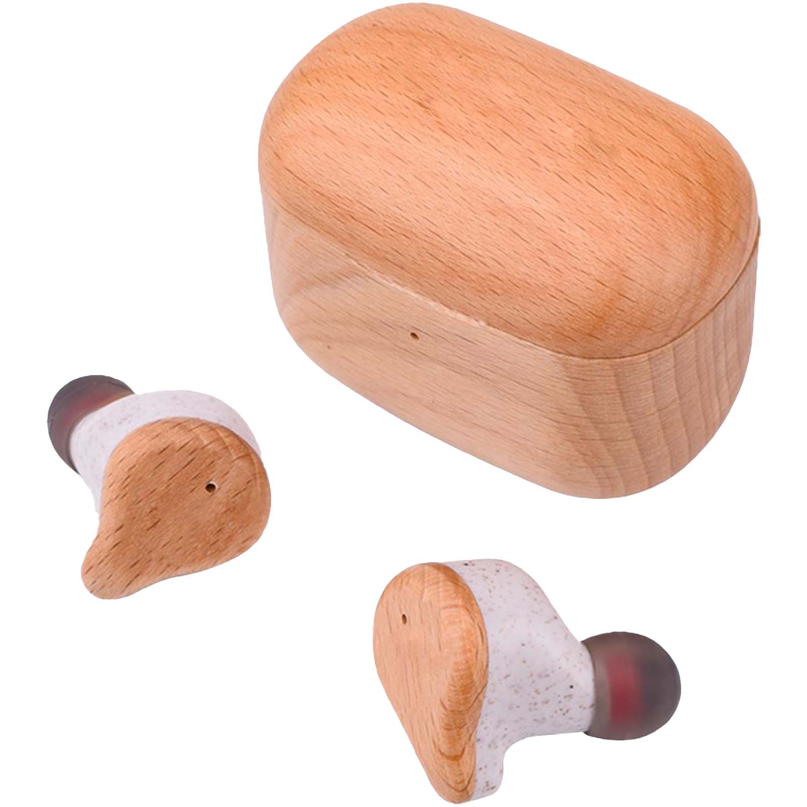 Ohrhörer, Bluetooth, In-Ear, Holz, Case