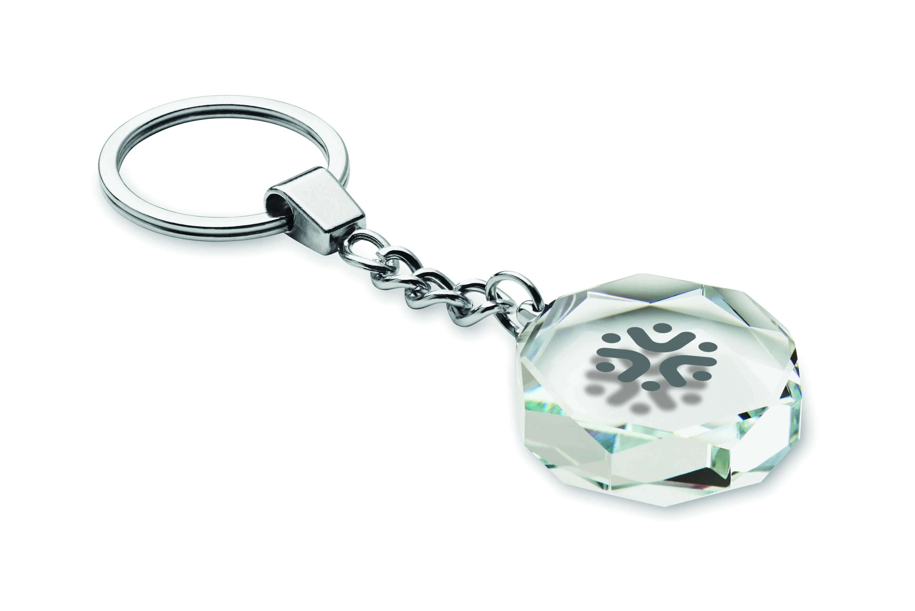 Schlüsselanhänger, Kristallanhänger, Facettenschliff, Kettenglieder, Silbermetall, Schlüsselanhänger, Kette, Kristallanhänger, Kleiner Anhänger, Schnee-Logo, Schlüsselanhänger, Kette, Kristallanhänger, Edelstahl, Schneeflocke