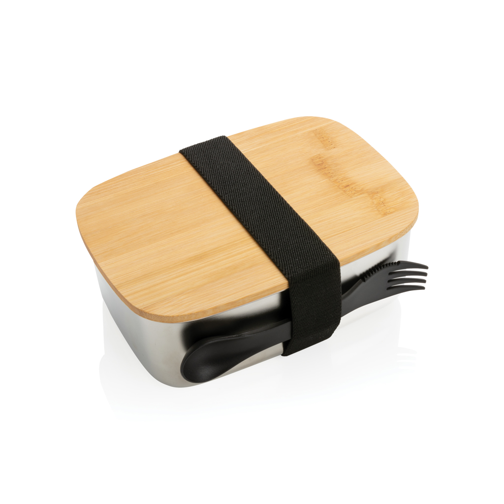 Besteck, Gabel, Lunchbox, Mittagessen-Box, Bento-Box, Bambusdeckel, Besteck-Set, Bento-Box, Lunch-Box, Holzdeckel, Holzdeckel, Besteck-Set, Lunchbox, Bento, Bambusdeckel, Faltgabel, Gummiband