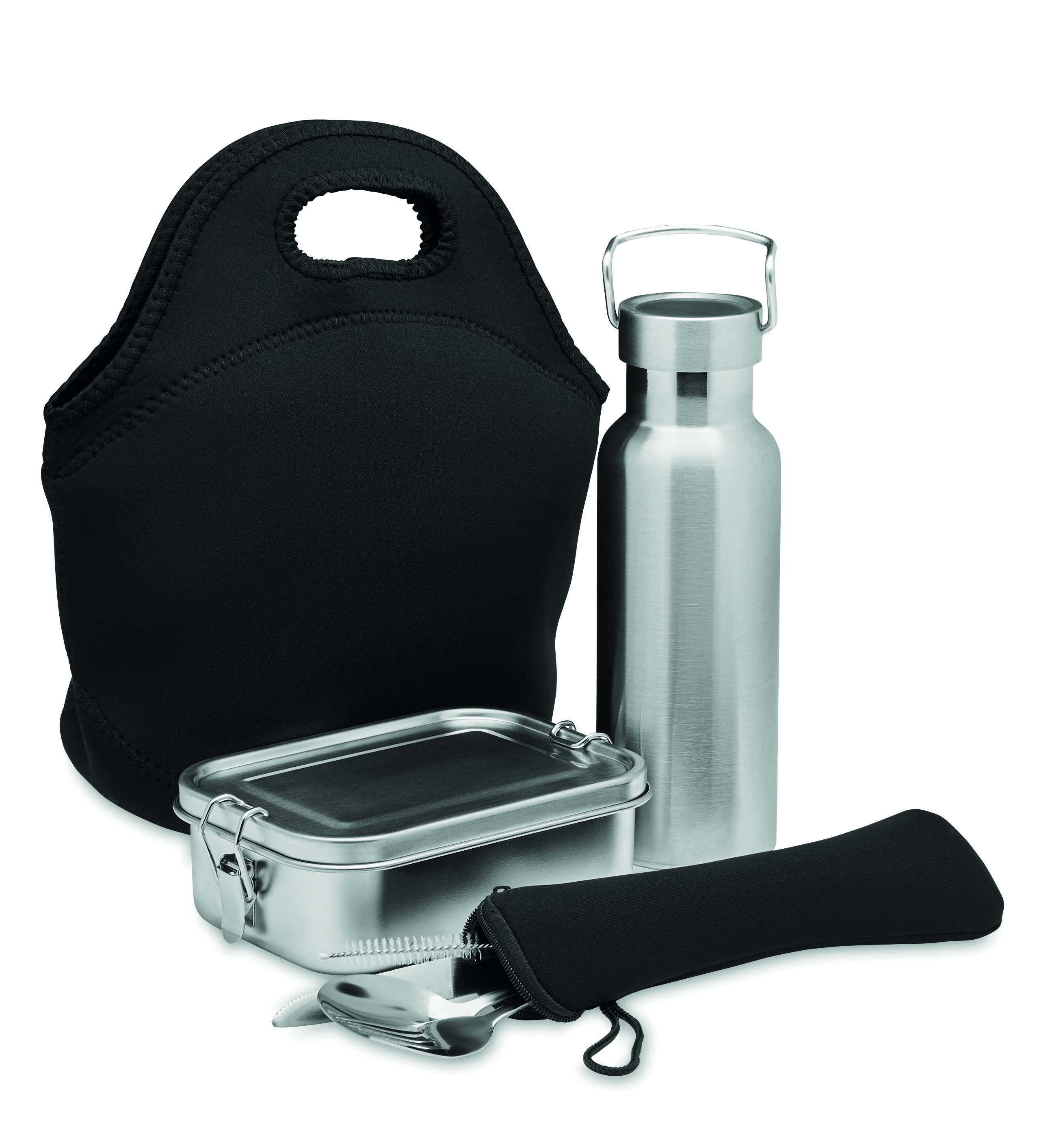 Thermobehälter, Trinkflasche, Isolierbox, Kühltasche, Essen-Set