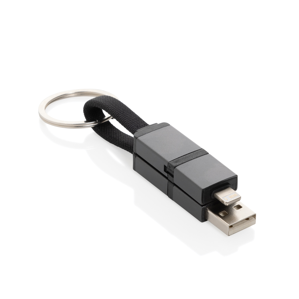 Adapter, Elektronik, USB-A Schlüsselanhänger, Klemm-Lock USB, Kabelschlüsselanhänger, Metall/Schwarz, USB Adapter?, USB-Adapter, Keychain, USB-A, Lanyard, Metal Plug, USB-A, Schlüsselanhänger, Adapter, Kabel, Schwarz