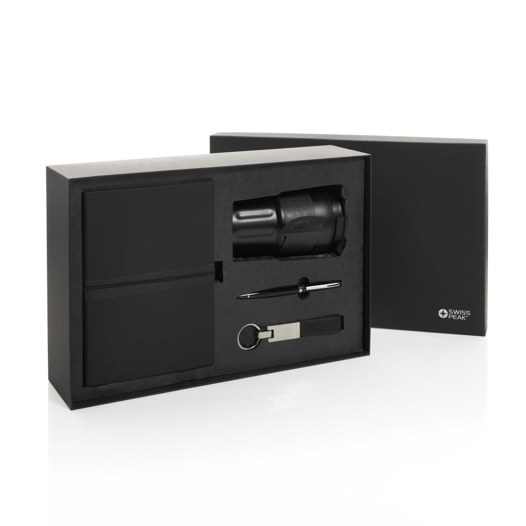 Geschenkset, Schwarz, Kugelschreiber, Schlüsselanhänger, Giftset, Kugelschreiber, Schreibset, Schwarz, Geldclip, Box-Set, Koffer-Set, Schlüsselanhänger, Feder, Kugelschreiber, Geschenkset