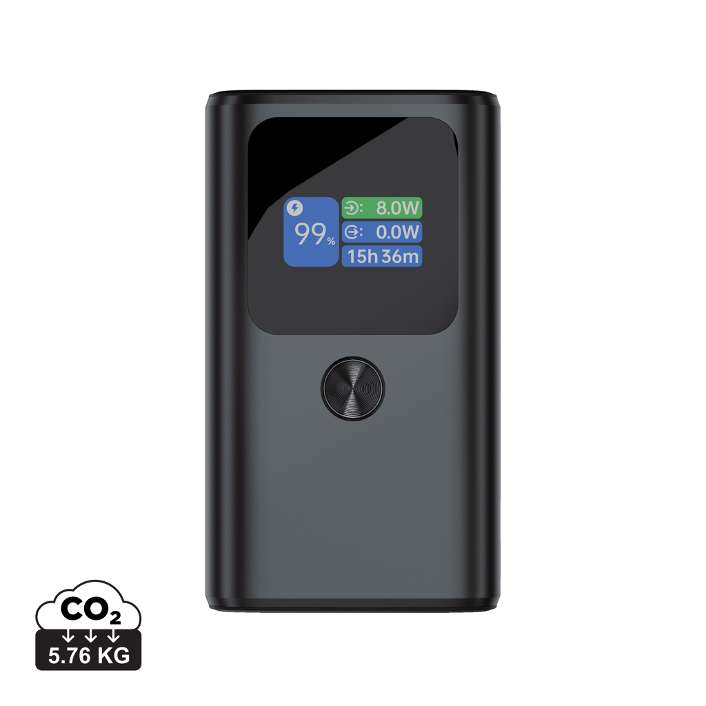 Elektronik, Handy, Telefon, Powerbank, 8.0W, LCD display, USB-C, 5.76 kg CO2, Power station, Portable charger, 8.0W output, LCD display, CO2 neutral, Portabler Akku, Power Bank, 8.0W Display, LED Anzeige, Kostenseite 5.76 kg CO2