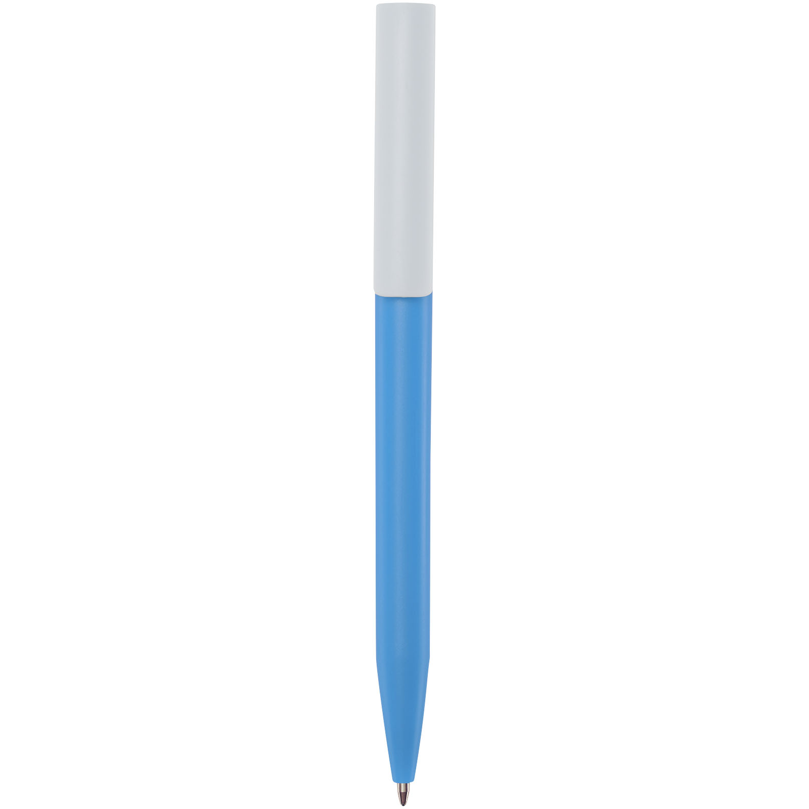 Kugelschreiber, blauer Stift, Stift mit weißer Kappe, Pen, Schreibgerät