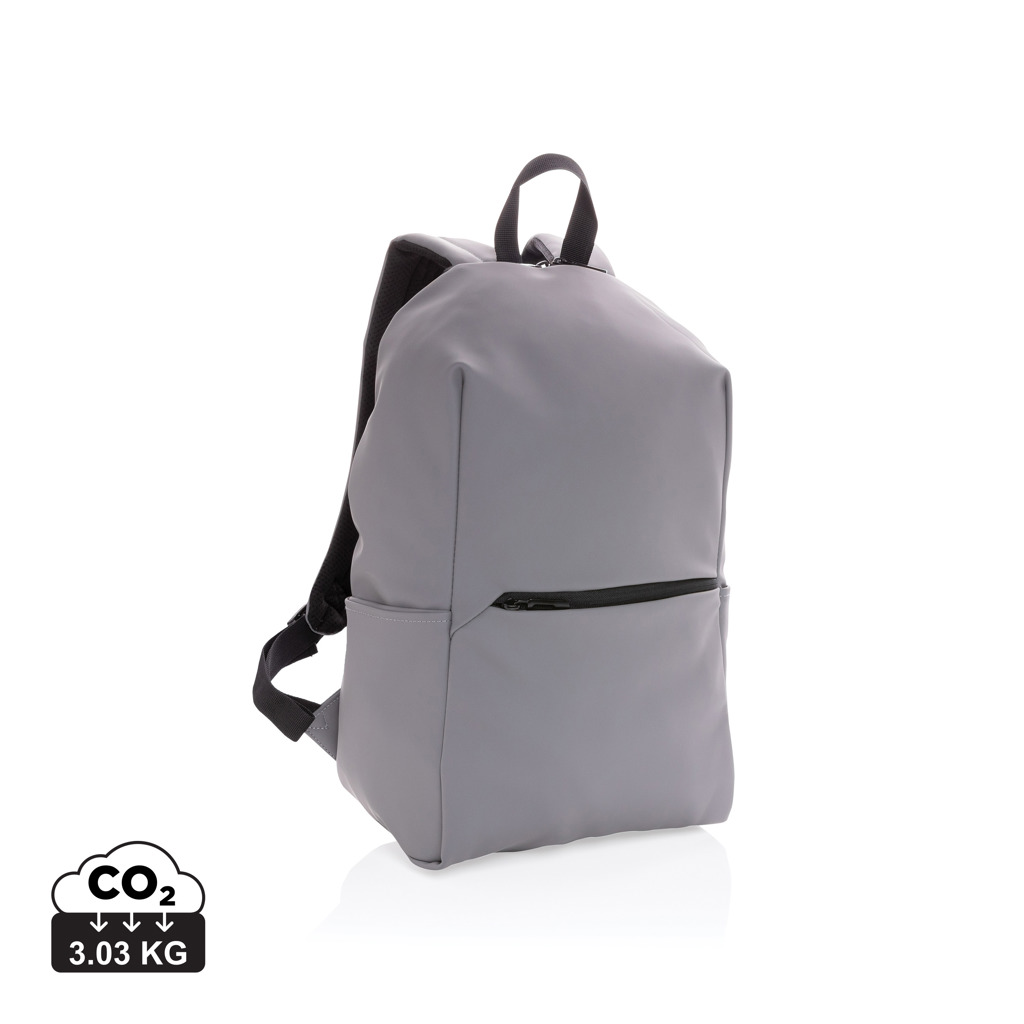 Rucksack, Backpack, Grauer Rucksack, Kunststoffoptik, Leichter Rucksack, Rucksack, Backpack, Grauer Rucksack, Körpergröße 3kg, Wasserabweisend, Rucksack, Grau, Minimal, Reißverschlusstasche, Schultergurte