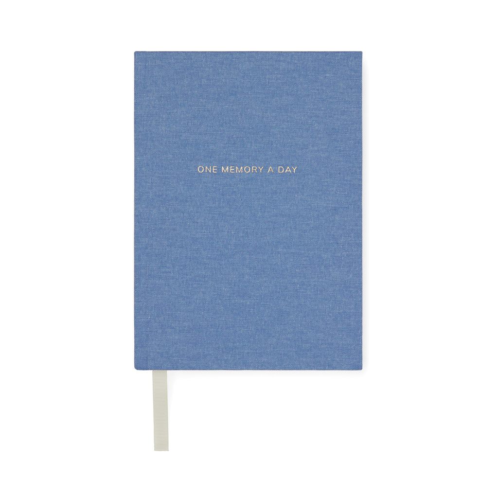 Notizbuch, blau, Notizheft, Hardcover?, Kollektion, Notebook, Hardcover, Blue, Elastic ribbon, Minimal, notebook, blue, linen, soft cover, memory a day