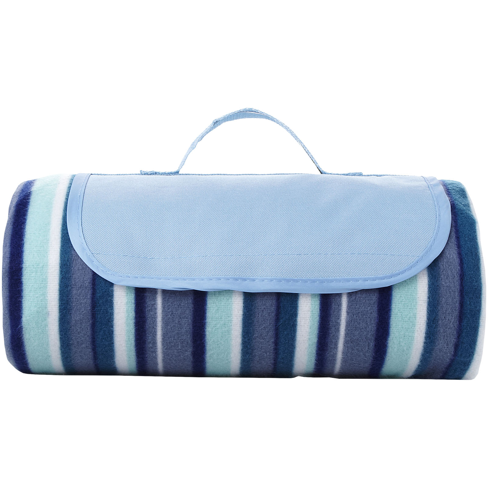 Strandmatte, Stranddecke, Taschenrolle, Blau, Streifen, Strandtasche, Picnic-Decke, Streifen, Fleece, Tragetasche, Strandkorb, Blau gestreift, Decke, Tragetasche?, Polsterung?, Stranddecke, Strandmatte, Stoffrolle, Blau, gestreift