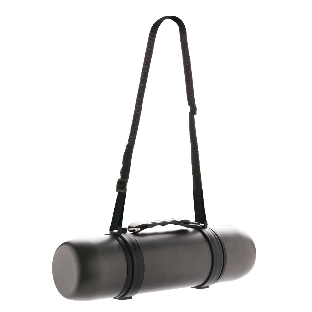 Yoga mat, Tragegurt, Aufgerollte Matte, Aufbewahrungset, Schwarz, Yoga-Matten-Tasche, Tragegurt, schwarzer Zylinder, Hartfallenkoffer, Fitness-Zubehör, Sporttasche, Tragetasche, Kofferhülle, Matte, Hülle, Schlauch, Tragehülle, Trageriemen, schwarz, Rohr