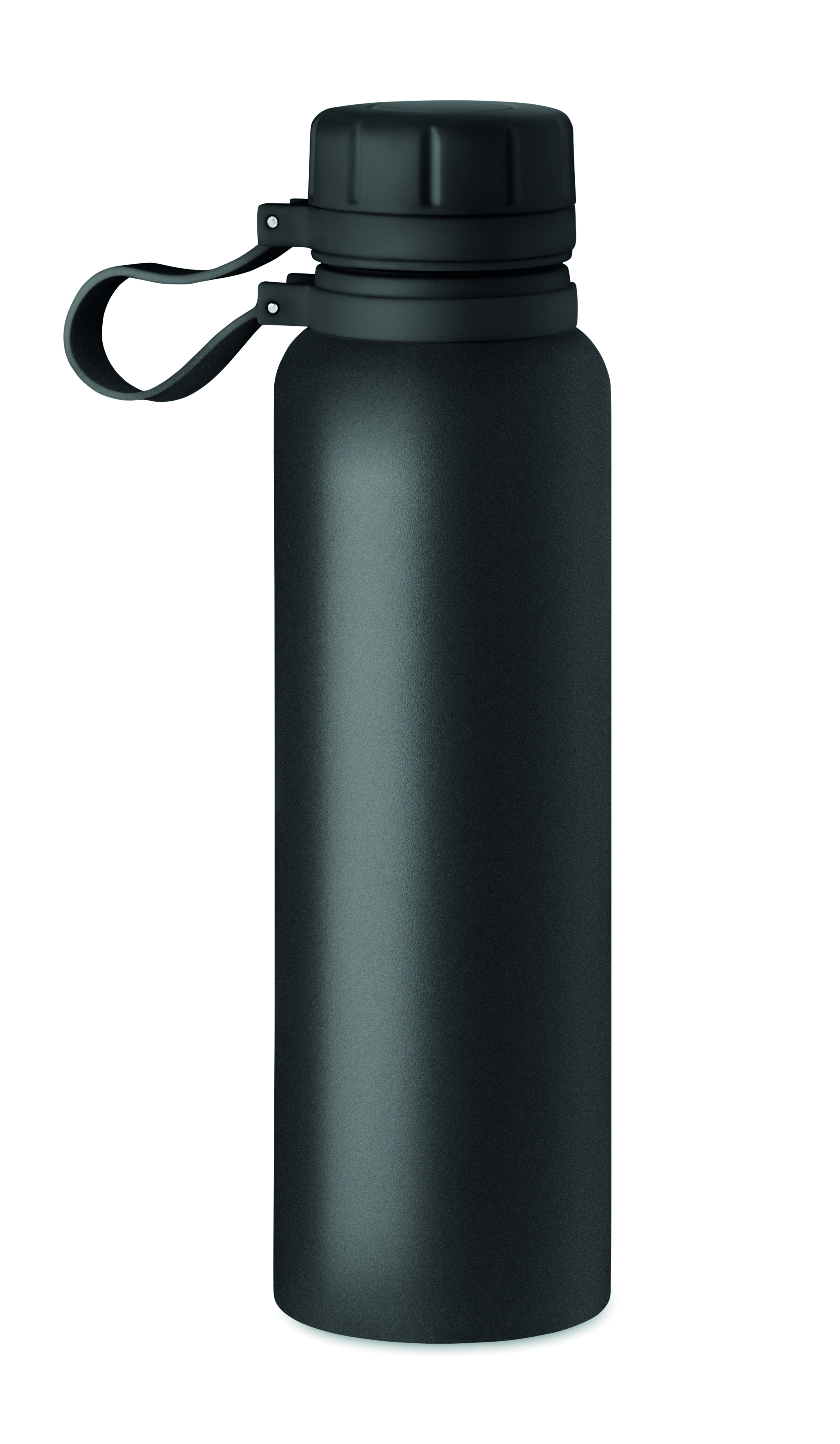 Wasserflasche, Trinkflasche, Aluminium, Nylonband, Dunkelgrün, Trinkflasche, Wasserflasche, Metallisch dunkel, Schraubverschluss, Tragelasche