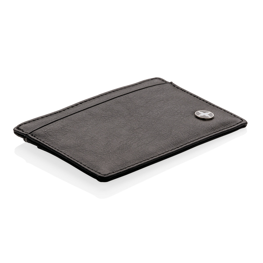 Geldbörse, Slim Wallet, Schwarz, Kartenhalter, Lederoptik, portemonnaie, kartenschutz, schwarz, leder, schlank, wallet, card holder, black, leder, dünn