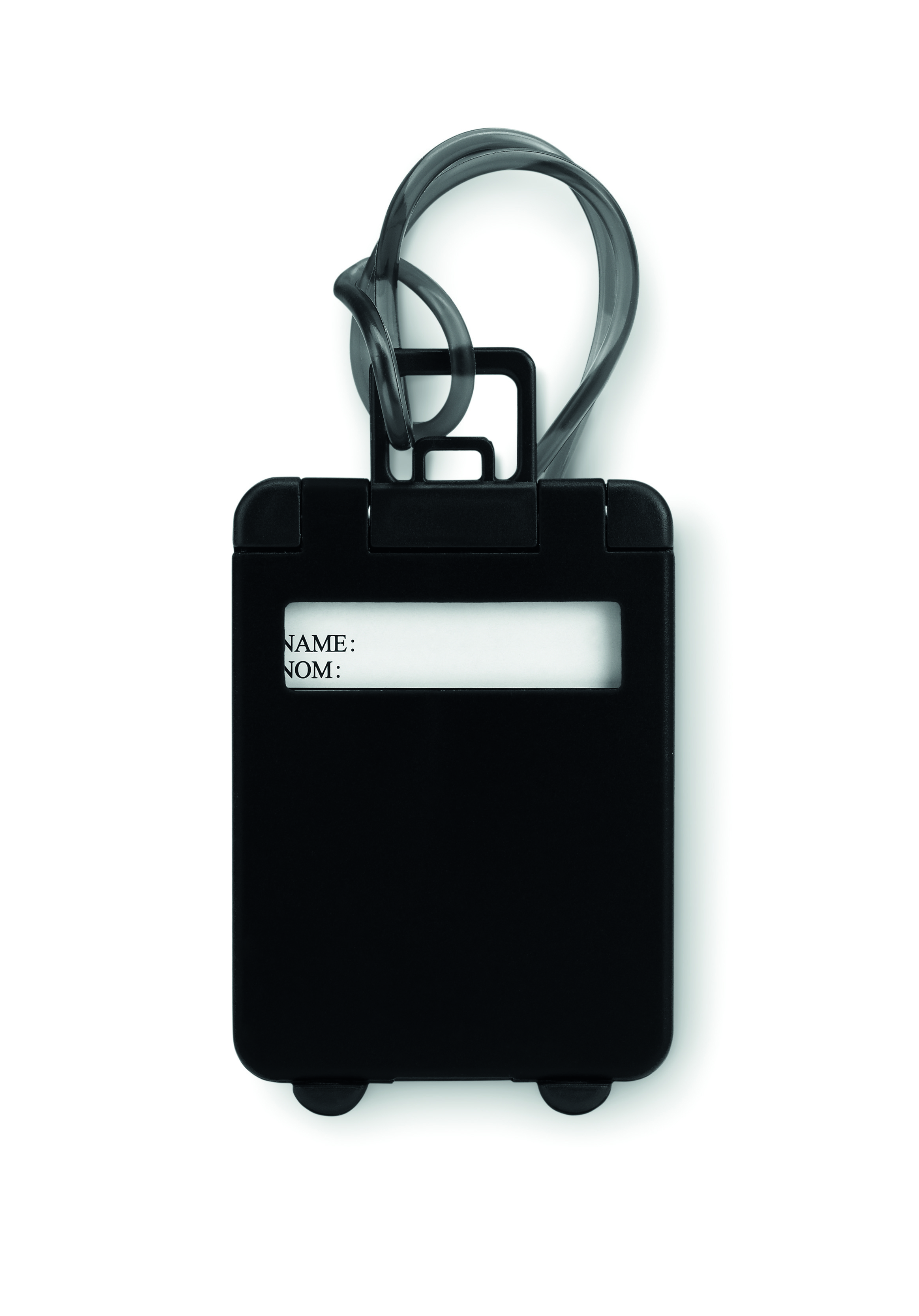 Kofferanhänger, Ausweisanhänger, Identifikationsanhänger, Schwarzer Koffer, Reisetasche Schlüsselanhänger, Kofferanhänger, Koffer, Reisekoffer, Schwarz, Namensschild