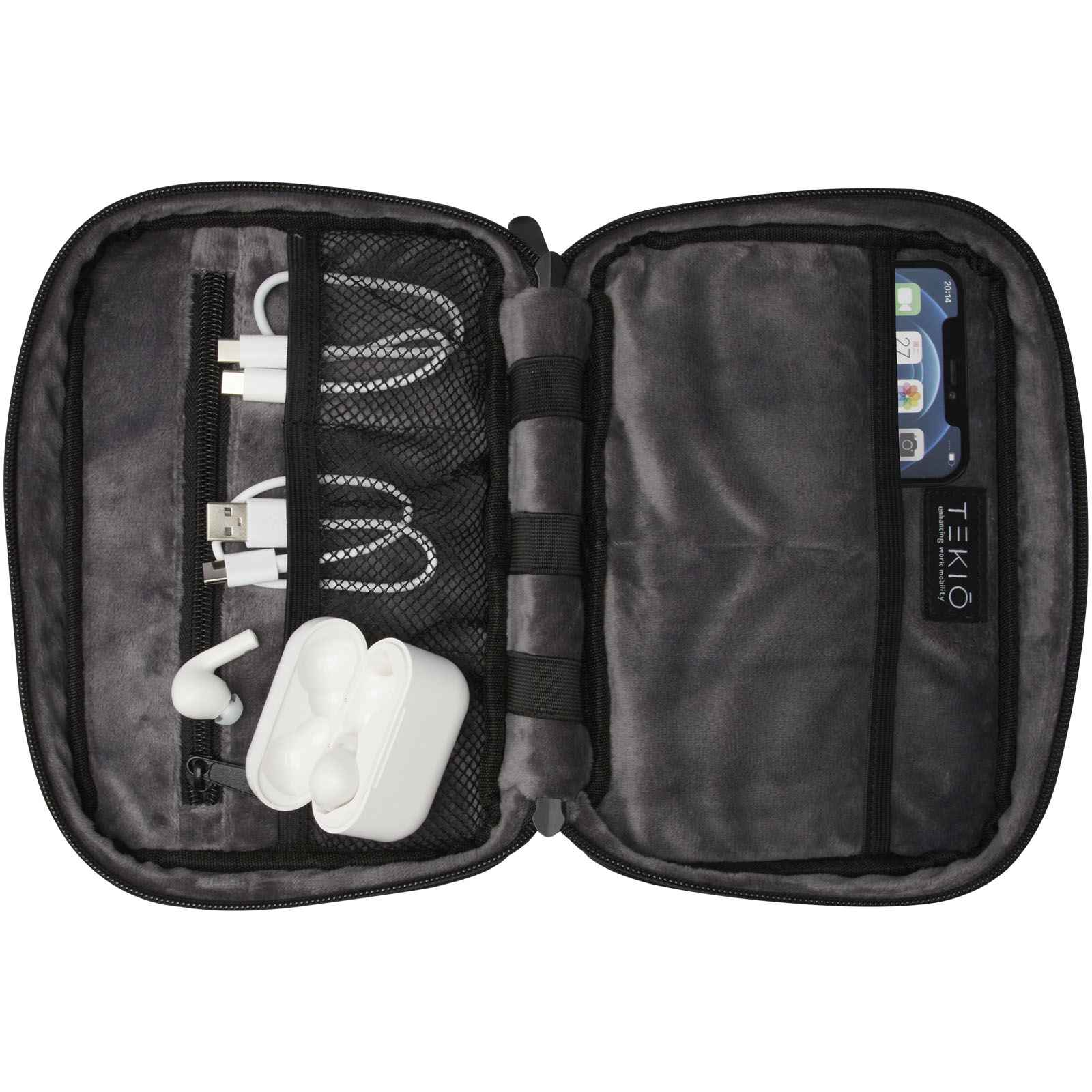 case, reise-ec, usb-c, kopfhörer, ladezettel