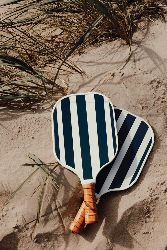 strandspiel, paddle, Strandspiel, Schläger, Padel-Schläger, Blau-Weiß, Sand, Strand, Paddel, Streifen, Sport, Sand