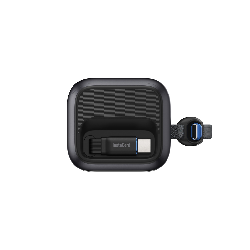 USB‑C Adapter, InstaCord, Adapter, Kapsel, Gehäuse, AirTag-Hülle, Ladekabel, USB-C, kompakte Hülle, Karabiner-Haken, adaptor, usb-c, dongle, cargo, case