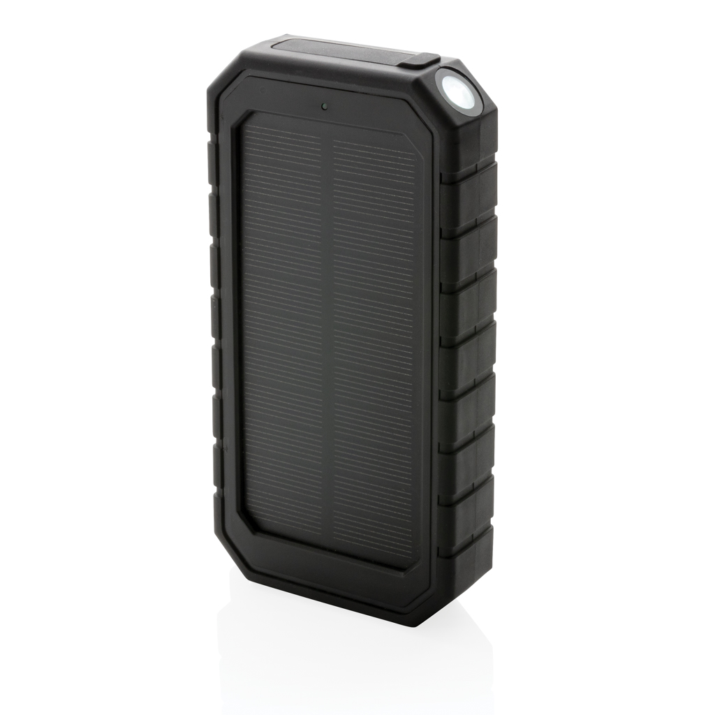 Elektronik, Sprecher, Solarmodul, Powerbank, Powerbank Solar, Tragbar, LED-Licht, Solarladegerät, Powerbank, Solarpanel, USB-Ausgang, robust, Solar-Power Bank, Power Bank, Solar Panel, Emergency Charger, Schwarz