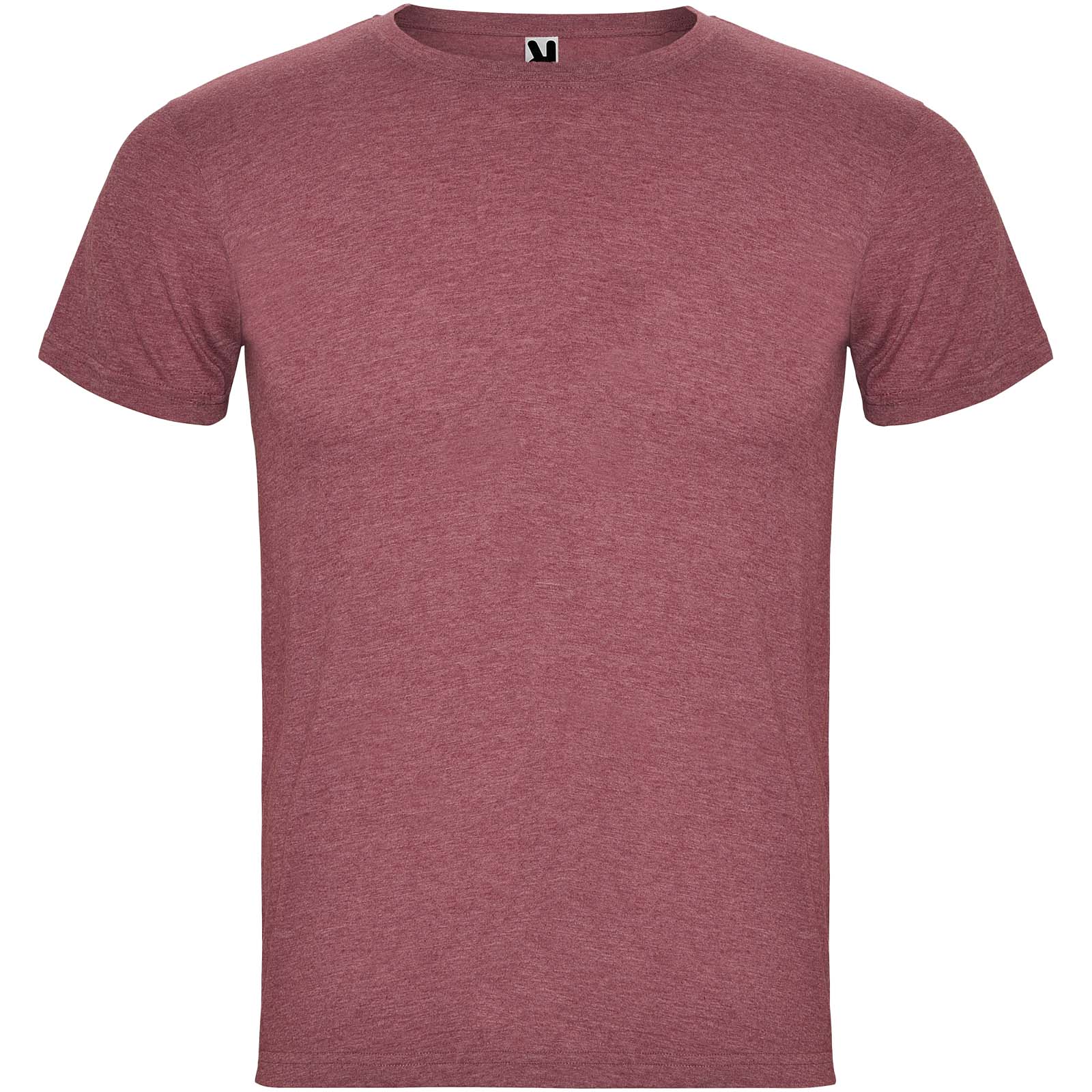T-Shirt, Kurzarm, Rundhals, Heatherd, Rot, t-shirt, crew neck, solid color, short sleeves, maroon, Tee, T-Shirt, uni, melierte, kurzarm, t-shirt, Rundhals, Kurzarm, maron, unifarben, t-shirt, kurzarm, einfarbig, Rundhalsausschnitt, maroon