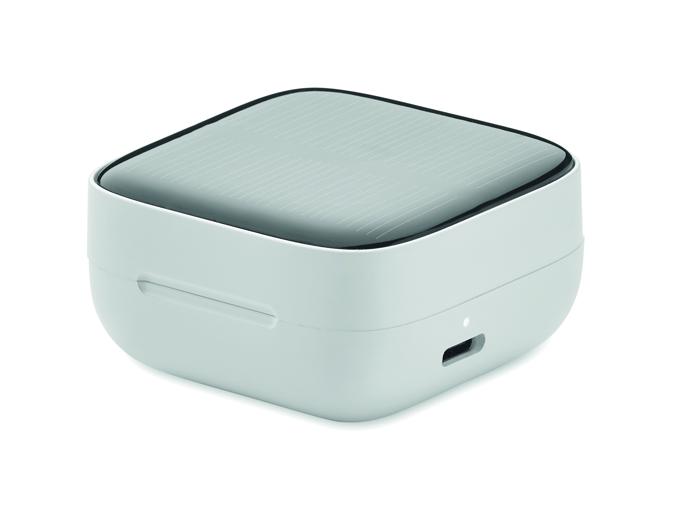 Aufbewahrung, Hülle, Hülle mit Ladestrom, tragbar, Kompakt, Aufbewahrungsbox, Etui, tragbar, USB-C, graublau, portabel, aufbewahrung, case, reisedose, stahlgrau, Powerbank, Kompakt, Kabellos, USB-C, Grau