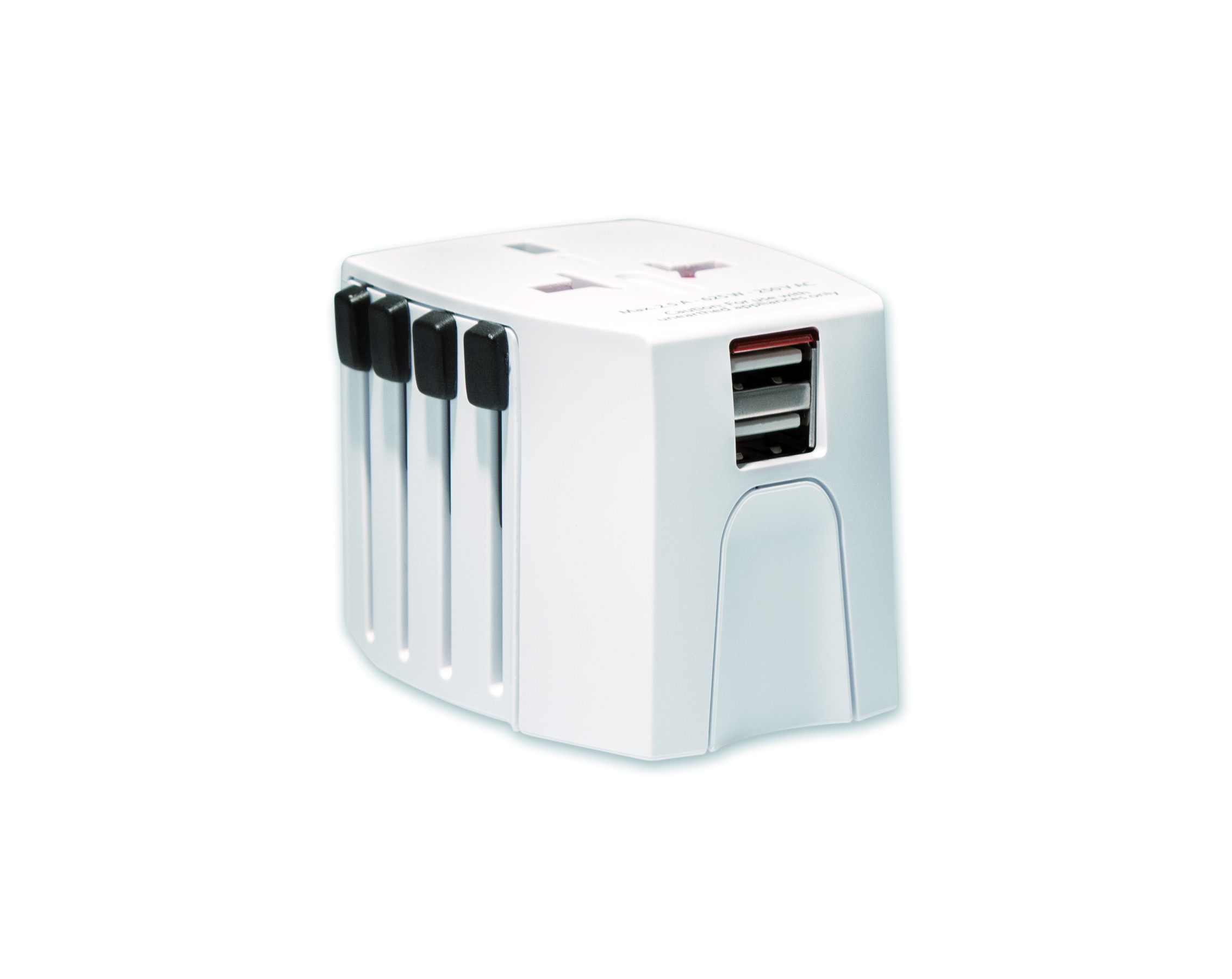 USB-Ladegerät, USB-Hub, Multiport-Ladegerät, Wandadapter, weißer Kunststoff