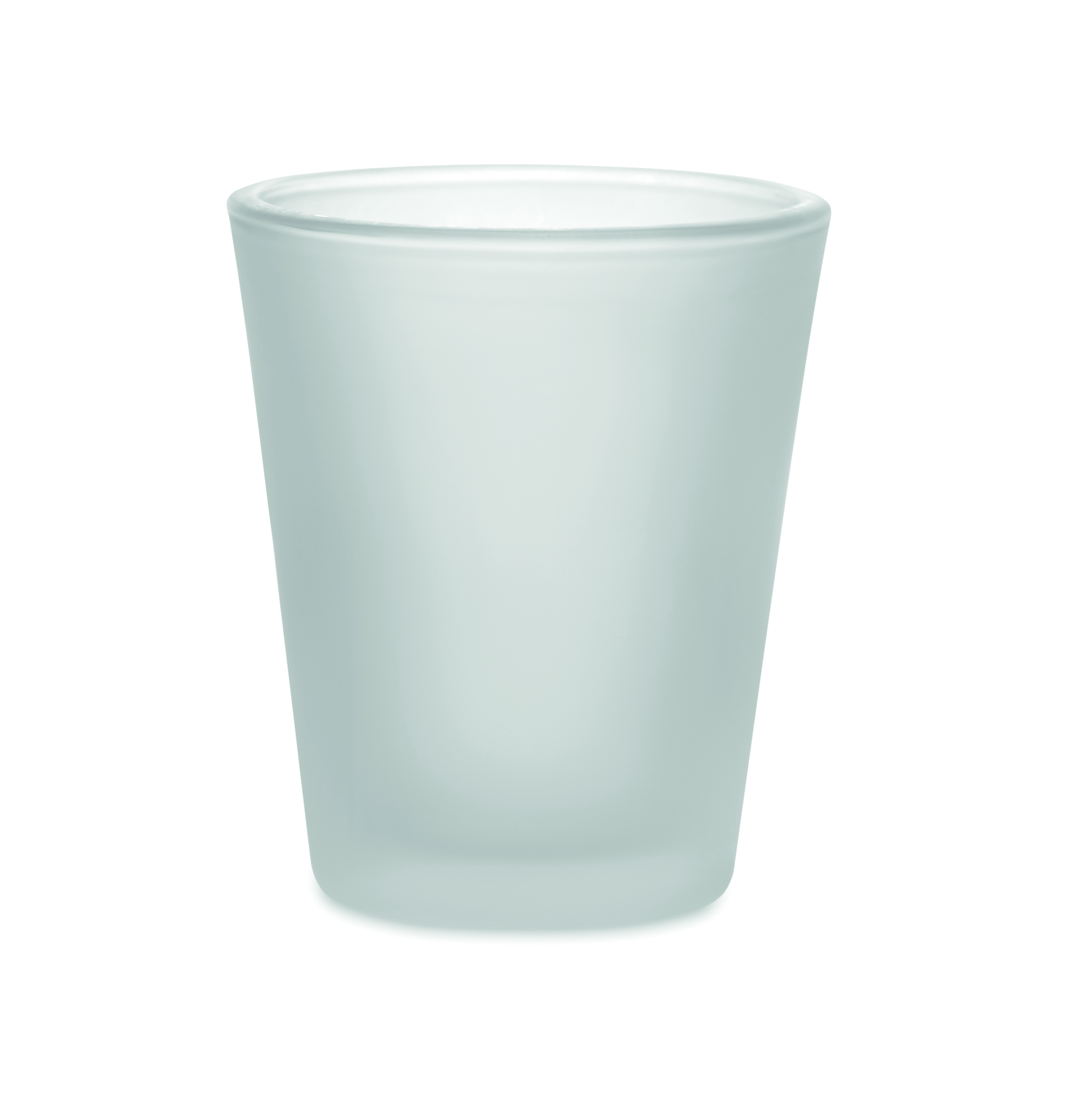 Becher, Kunststoffbecher, Milchbecher, trockene Oberfläche, transluzent pale blue