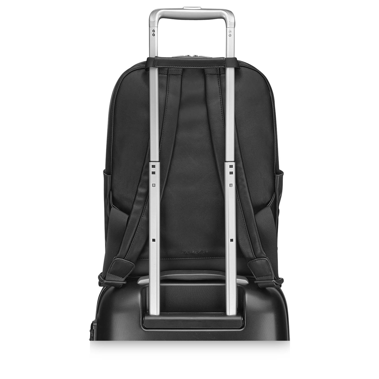 Rucksack, Schwarz, Tragetasche, Koffer-Racktop, Rucksack mit Teleskopgriff