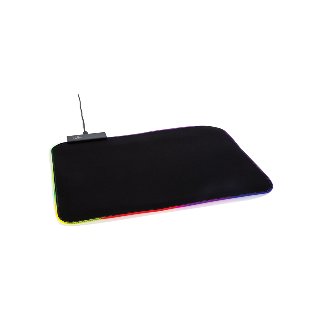 Matte, Mauspad, mauspad, RGB, LED, Gamer, groß, gaming, mauspad, rgb, led, schreibtischzubehor, Gaming-Mauspad, RGB-Kante, Große Schreibtischmatte, Schwarze Oberfläche, USB-beleuchtete Randlichter