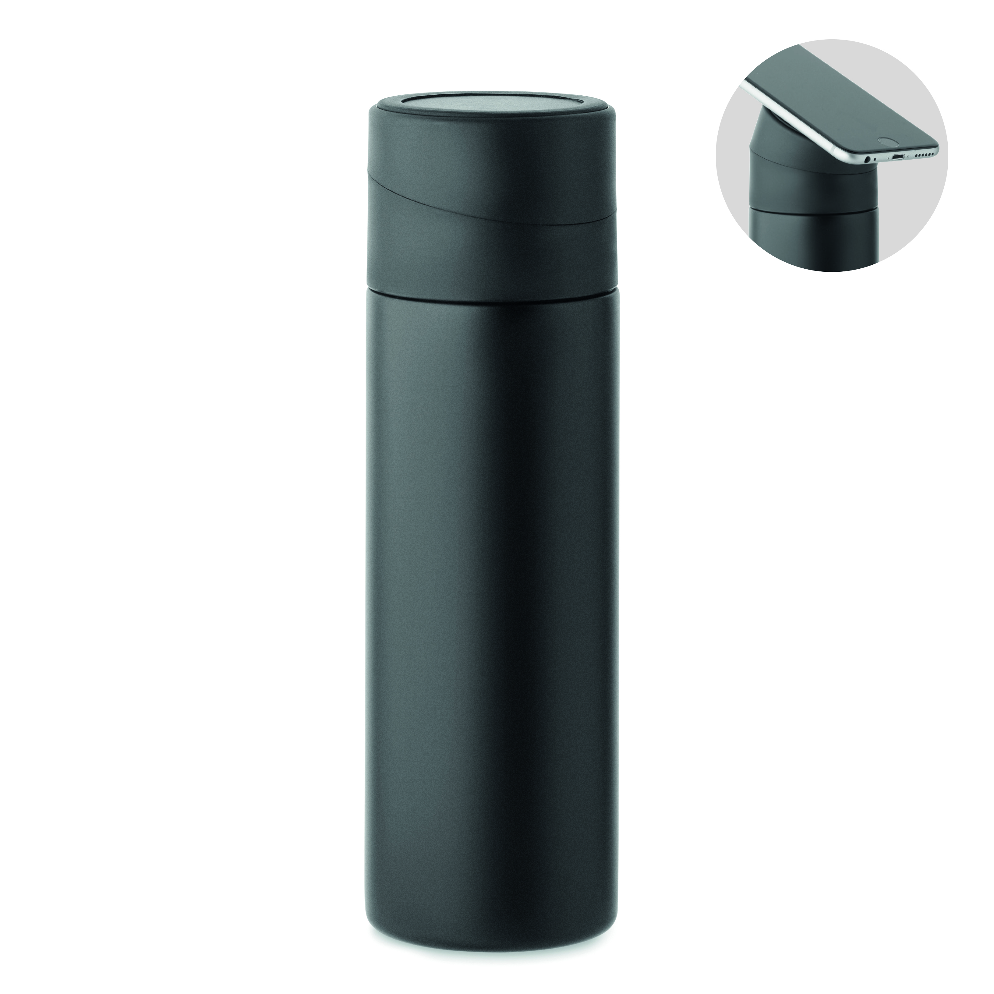 Thermflasche, Edelstahl, Dunkelgrün, Schlankes Design, Klappdeckel,  Thermos,  Edelstahl,  dunkelgrün,  Vakuum,  Deckelverschluss, Thermos, Stainless steel, Flasche, Vakuum, Dunkelgrün