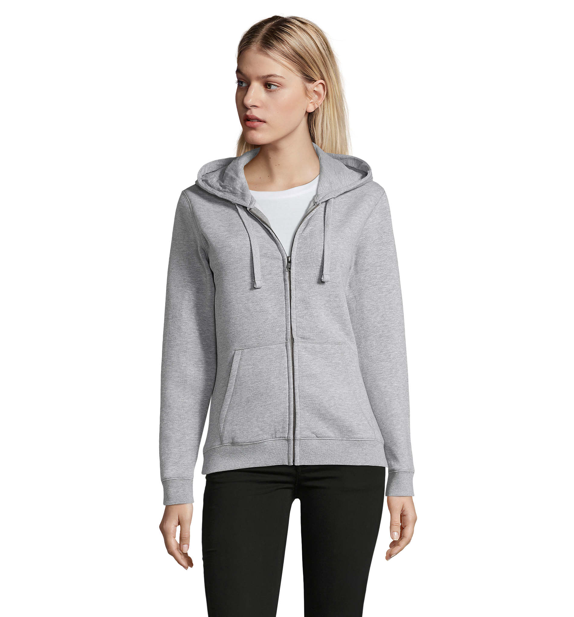 Hoodie, Reißverschluss, Kapuzenjacke, Grau, Vorne Taschen, Hoodie, Grauer Hoodie, Reißverschluss, Känguru-Taschen, Baumwollmischung, Hoodie, Zip Hoodie, Grey hoodie, Front pockets, Drawstring hood, Hoodie, Zweckjacke, Grau, Reißverschluss, Kangaroo-Tasche