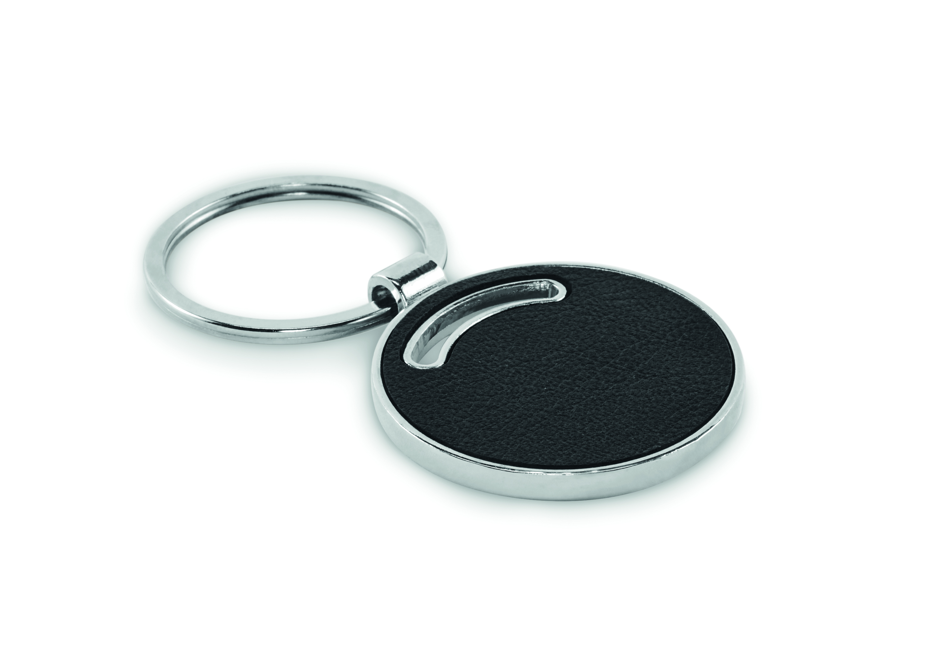 Schlüsselanhänger, Runder Anhänger, Metall, Schwarz, Kunstleder, Schlüsselanhänger, Rund, Schwarz, Metallic, Leatherette, Schlüsselanhänger, Ring, Schwarz, Leder, Metall