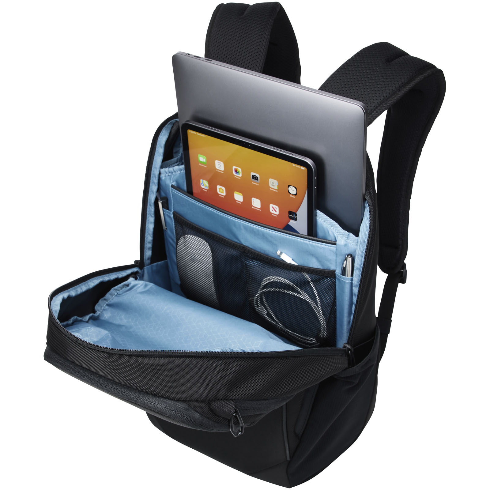 Rucksack, Laptop-Rucksack, Tabletentasche, Laptopfach, Schwarz