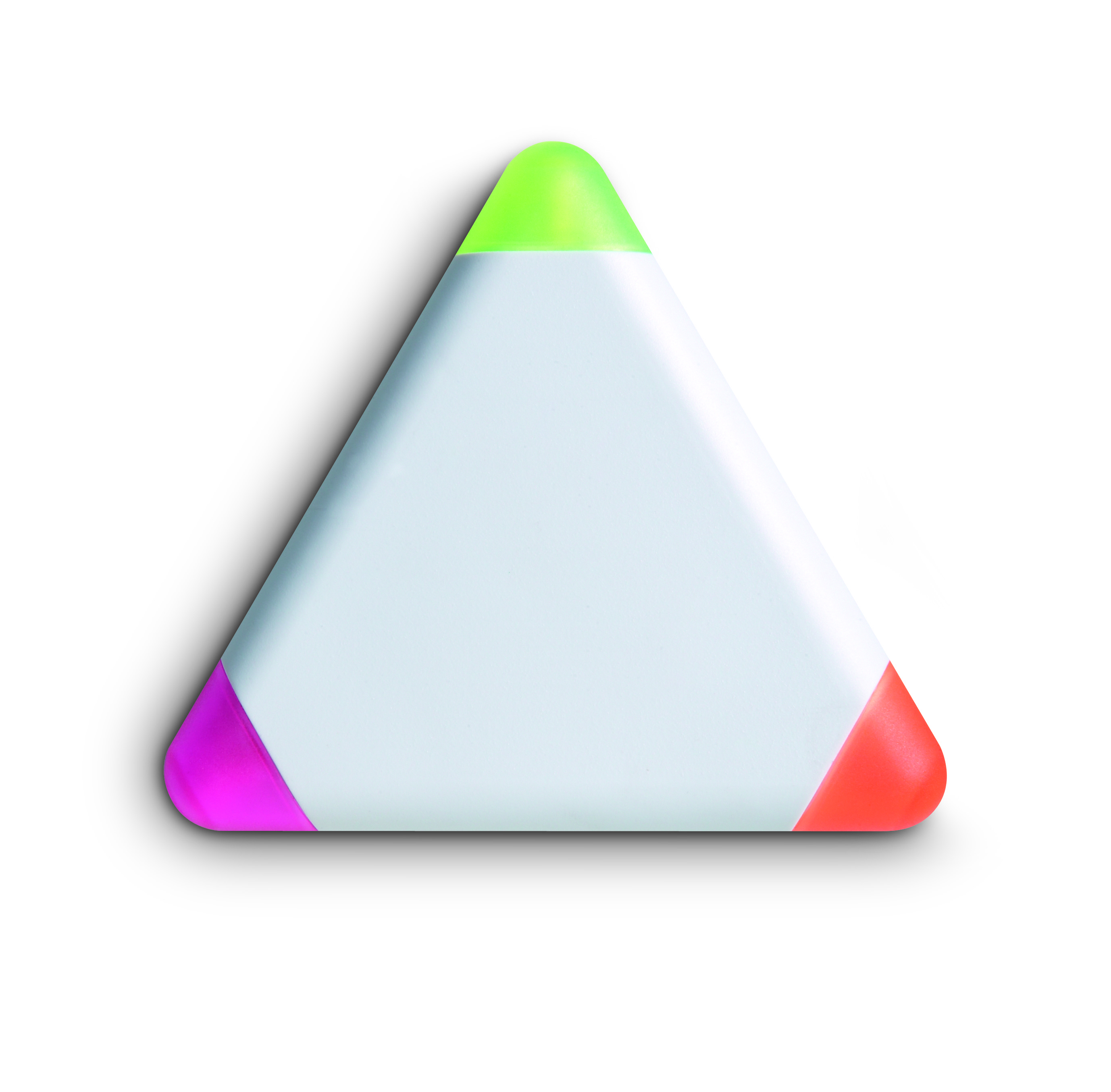 dreieckige Form, Leuchtstift, Neonfarben, Pyramidenobjekt, farbige Ecken