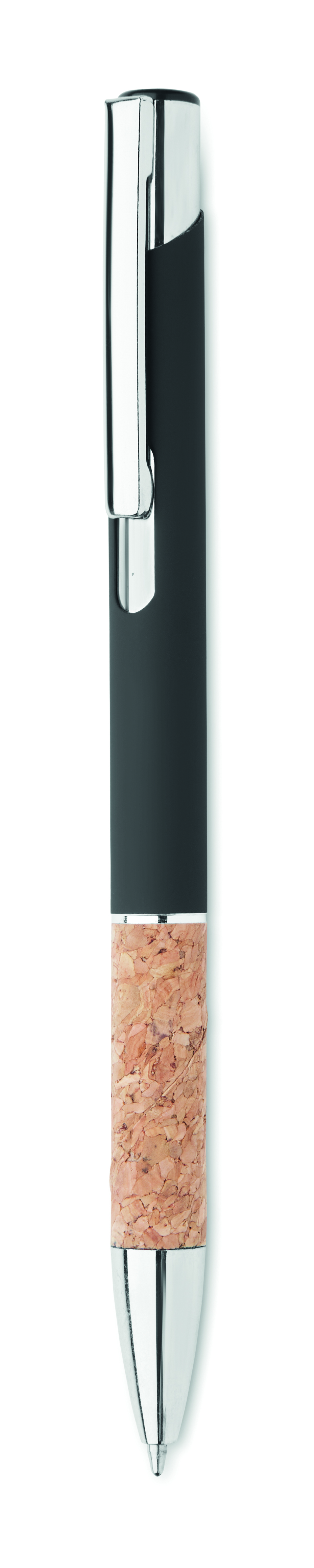 ballpoint, pen, metal clip, cork grip, black body, Kugelschreiber, Stift, Tinte, Schwarz, Kork, ballpoint, pen, roller, Kork, Metall, schwarz, Kugelschreiber, Schreibgerät, Kork-Look, Metallteile, Gehäuse, ballpoint, pen, schwarz, Kork, Metallverzierungen