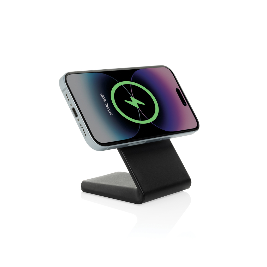 Elektronik, Handy, Telefon, Smartphone, Qi charging, Dock, Wireless charging, Phone stand, Ladehalter, Smartphone, Qi-Ladegerät, Schwarz, Gehäuse aus Metall, Handyhalterung, Smartphone-Ladegerät, Qi-Lader, drehbar, Magnethalterung