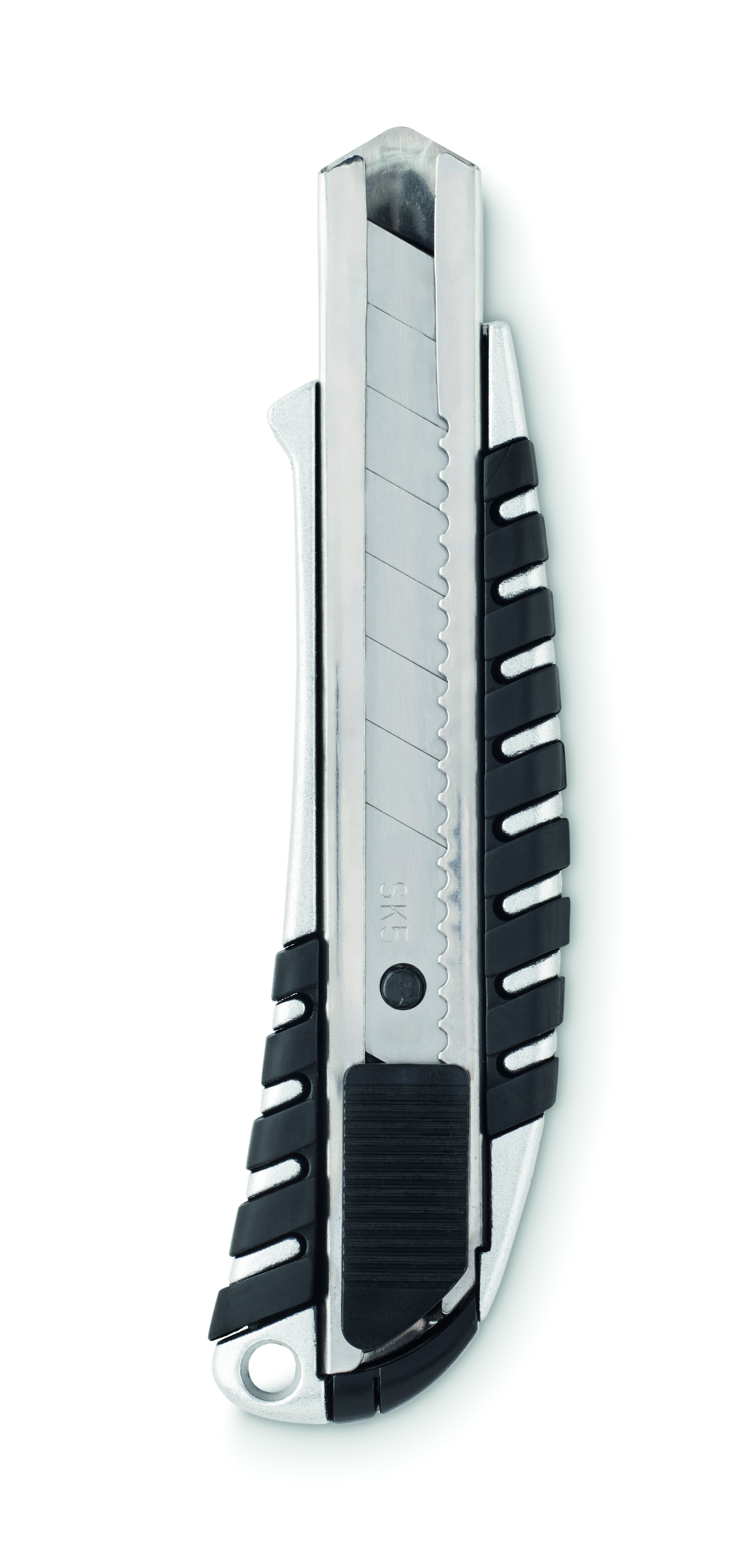 Utility Messer, Falttenschneider, ausziehbare Klinge, Metall, schwarzer Griff