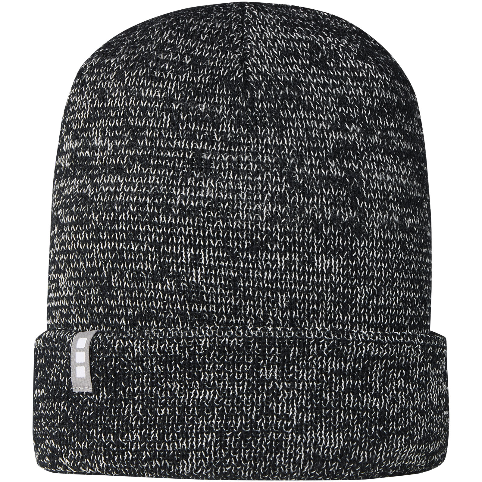 Beanie, Strickmütze, Wintermütze, Dunkelgrau, Rippbündchen